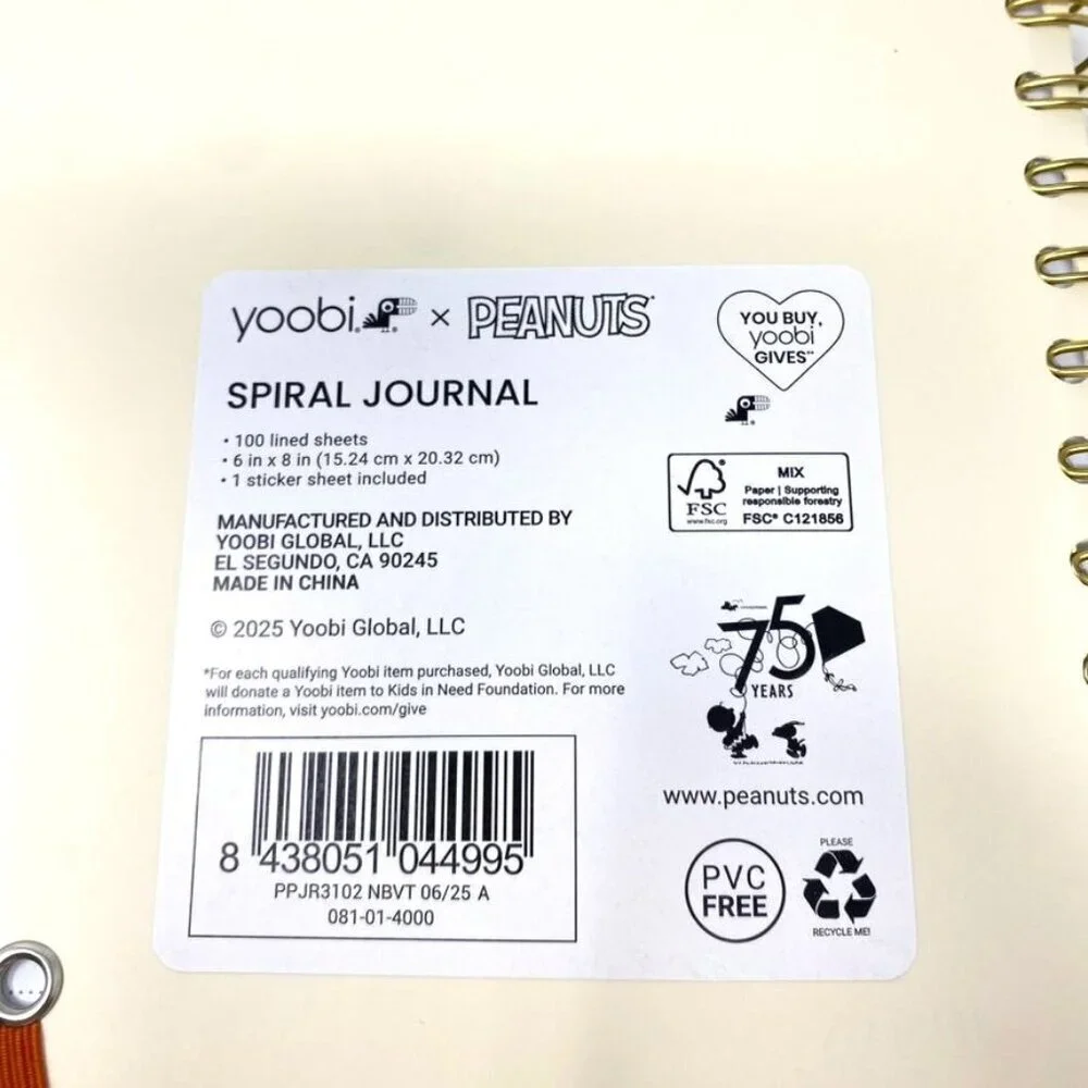 Yoobi Peanuts 6